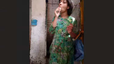 Super girl smoking masturbation image